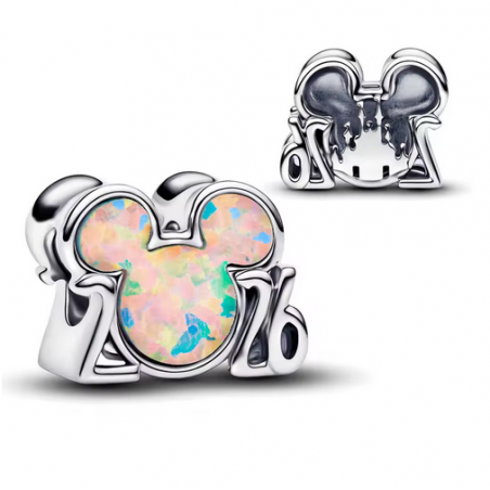 Charm chateau disney tête mickey 2026 argent pour bracelet
