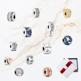 Calendrier de l'avent charm clip love plume terre coeur argent pour bracelet