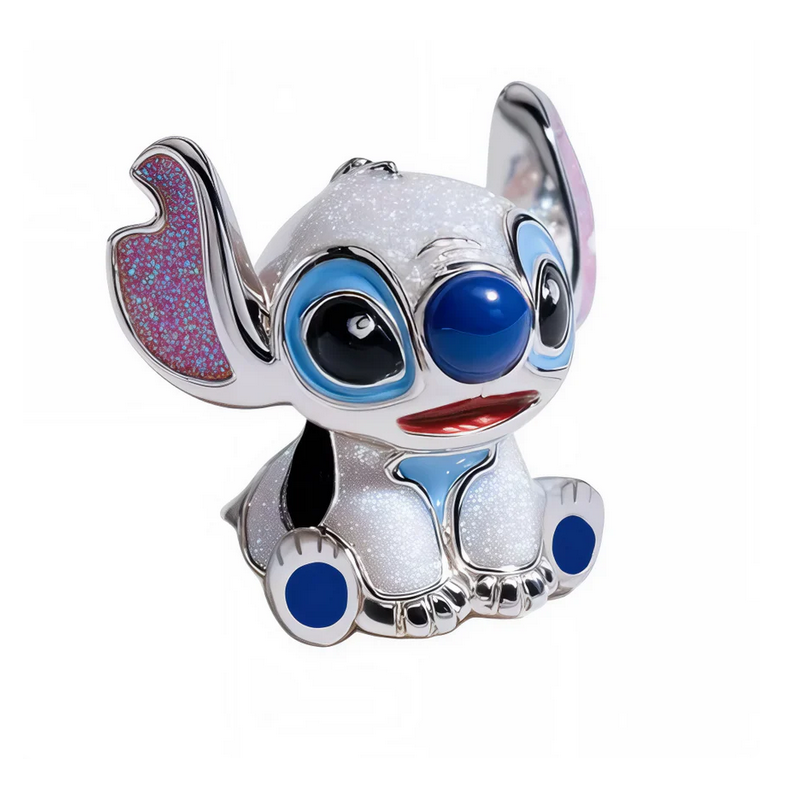 Charm Stitch pelage blanc noël neige argent pour bracelet