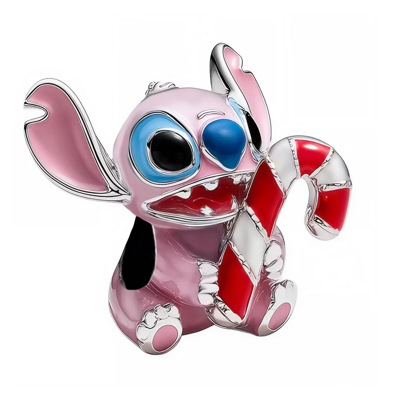 Charm Angel ami Stitch sucre d'orge noël argent pour bracelet