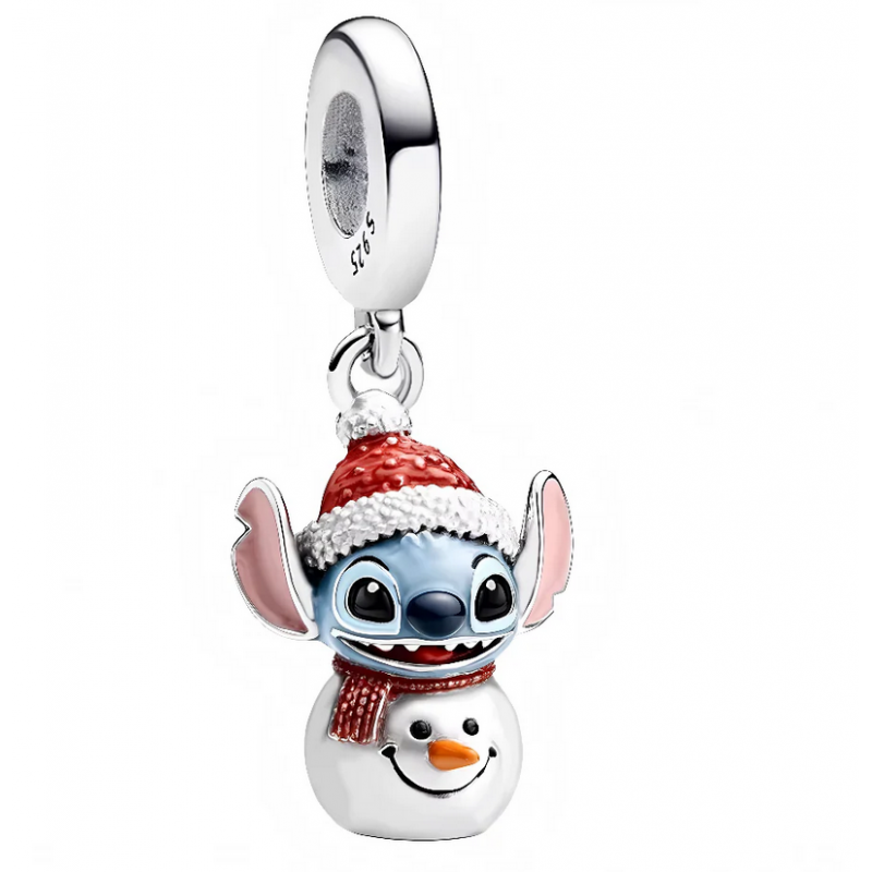 Charm Stitch bonhomme de neige noël argent pour bracelet