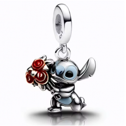 Charm Stitch offre un bouquet de fleurs argent pour bracelet