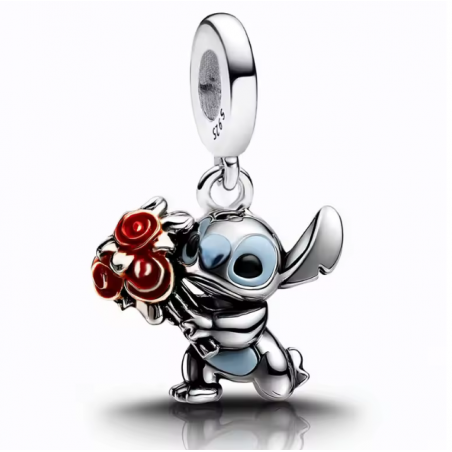 Charm Stitch offre un bouquet de fleurs argent pour bracelet