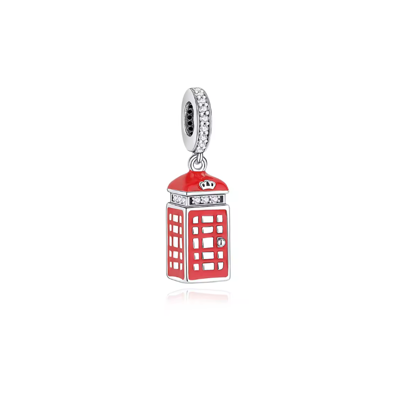 Charm cabine téléphonique téléphone Londres argent pour bracelet