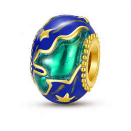 Charm sphère terre continent mer étoile or pour bracelet