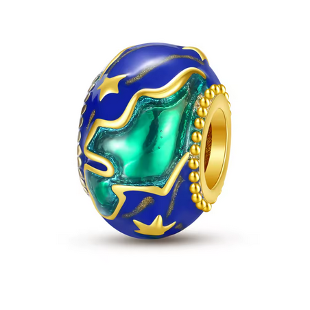 Charm sphère terre continent mer étoile or pour bracelet