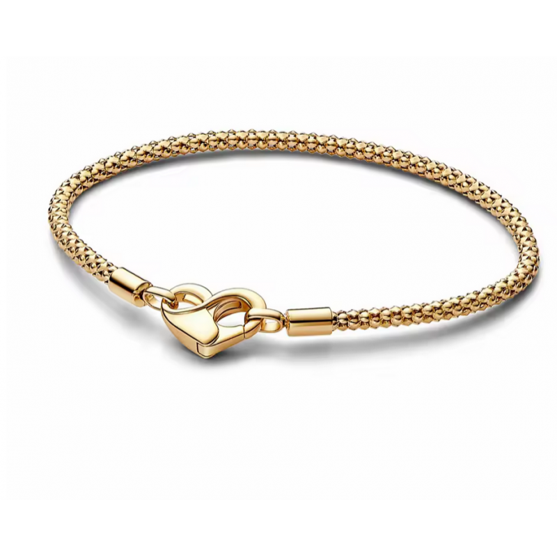 Bracelet pour charm or attache coeur infini chevron