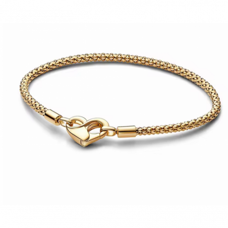 Bracelet pour charm or attache coeur infini chevron