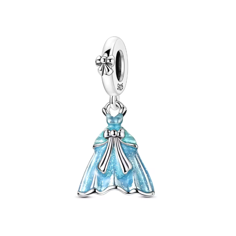 Charm robe de bal soirée bridgerton argent pour bracelet