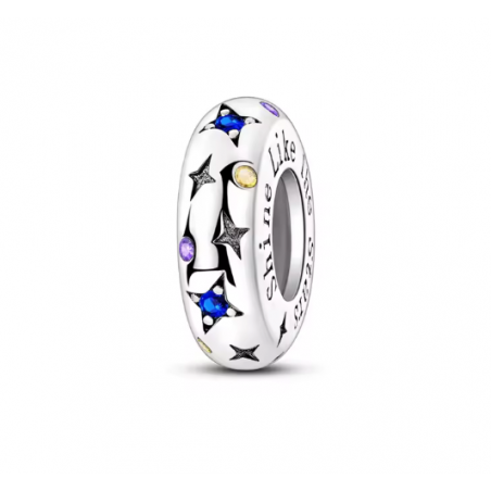 Charm séparateur bloqueur étoile strass bleu rose jaune pour bracelet