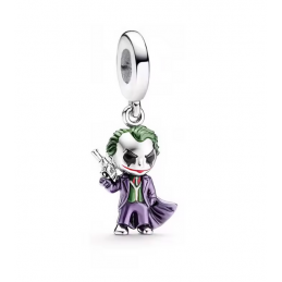 Charm joker pistolet batman argent pour bracelet