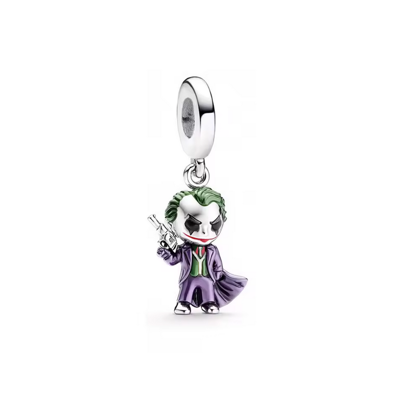 Charm joker pistolet batman argent pour bracelet