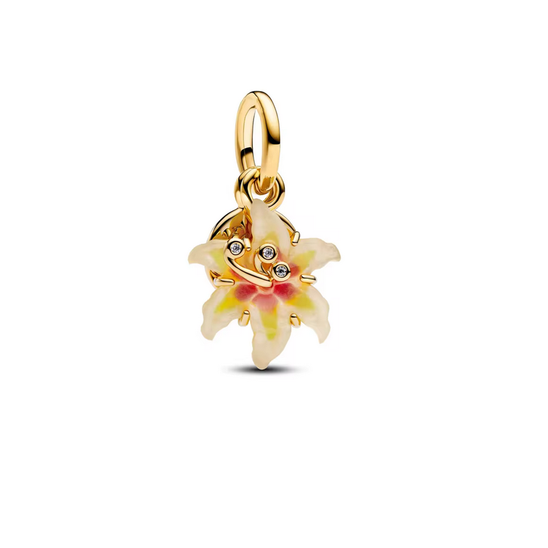 Charm fleur campanule raiponce or pour bracelet