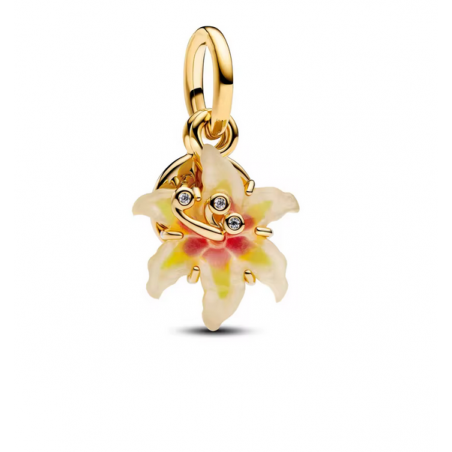 Charm fleur campanule raiponce or pour bracelet