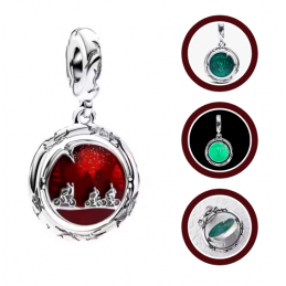 Charm phosphorescent Le monde à l'envers vélo stranger things argent pour bracelet