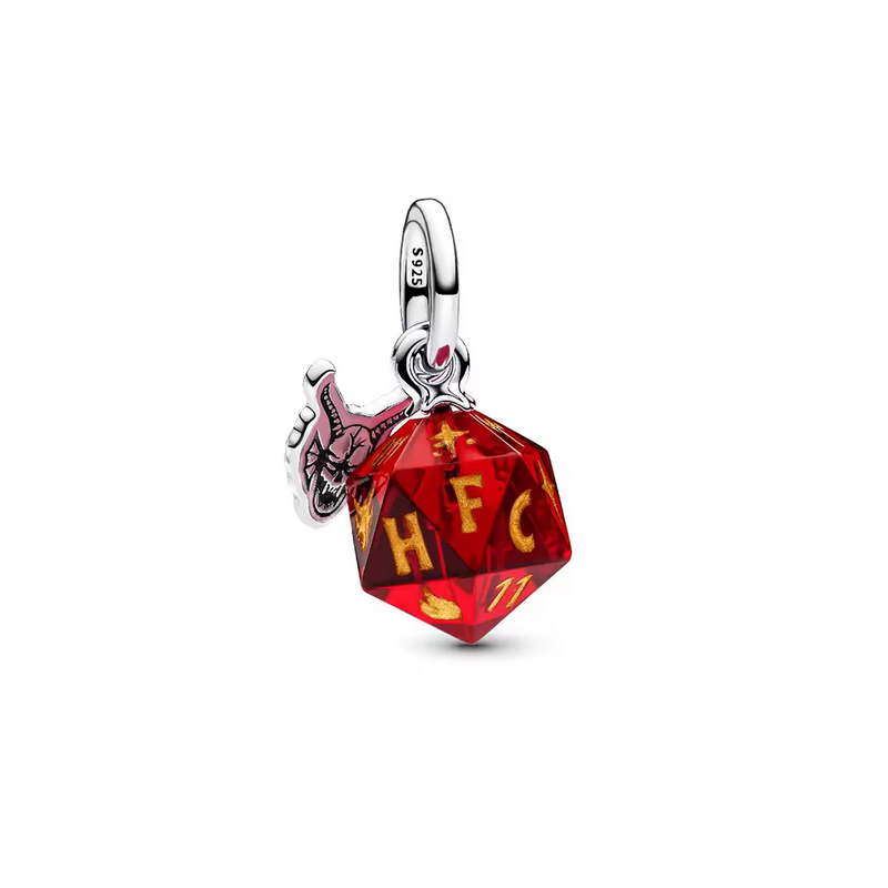 Charm cube hellfire club HFC dés stranger things argent pour bracelet