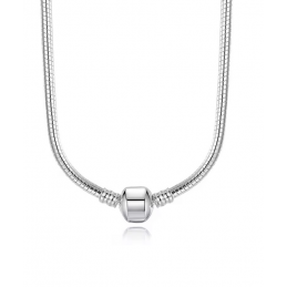 Collier pour charm cylindre lisse argent