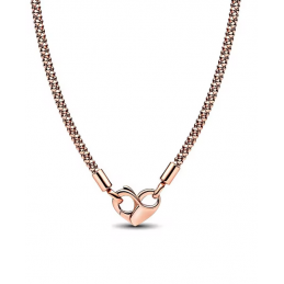 Collier clouté pour charm coeur infini or rose