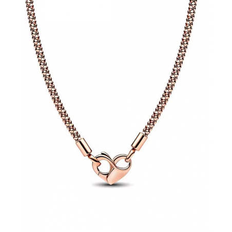 Collier clouté pour charm coeur infini or rose
