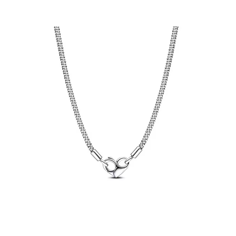 Collier clouté pour charm coeur infini argent
