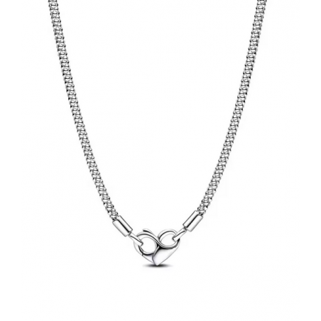 Collier clouté pour charm coeur infini argent