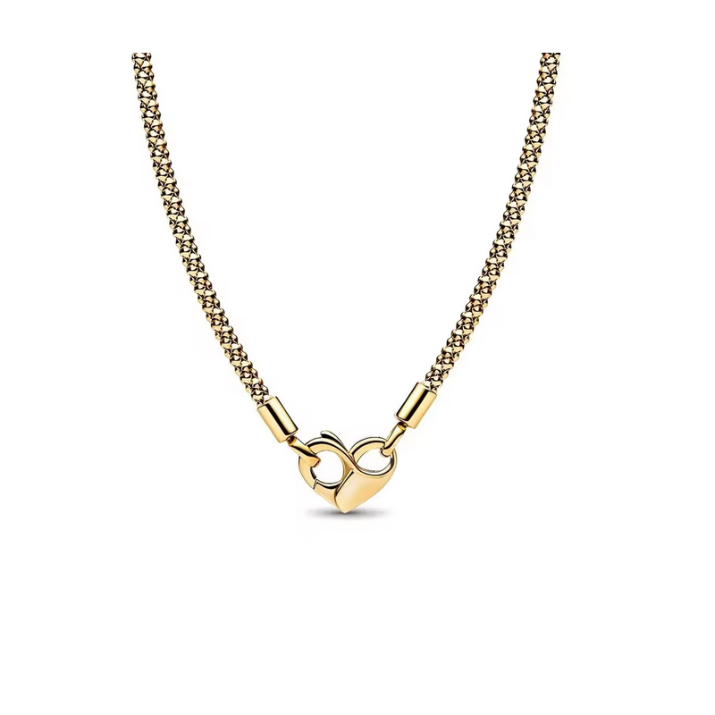 Collier clouté pour charm coeur infini or