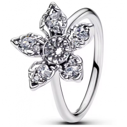 Bague fleur monstre demogorgon stranger things pierre argent