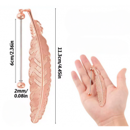 Marque page livre plume personnalisable pour charm