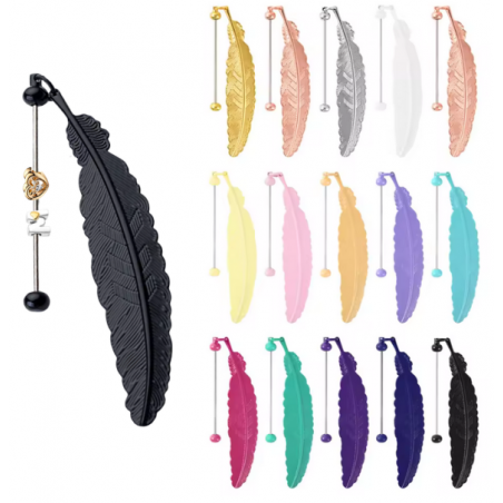 Marque page livre plume personnalisable pour charm