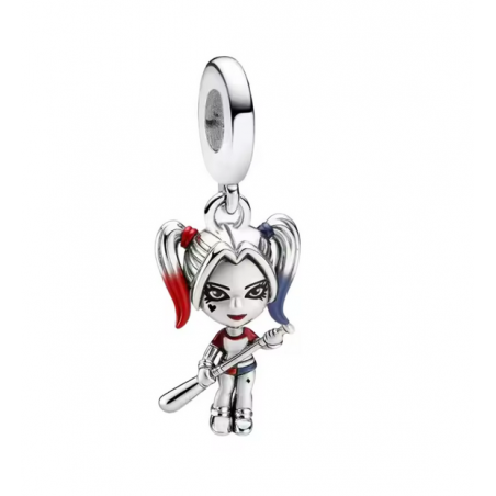 Charm harley quinn héroïne DC comics argent pour bracelet