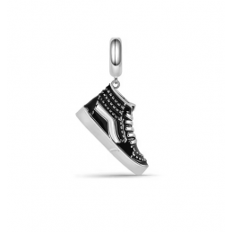 Charm chaussure basket skateboard vans sport argent pour bracelet