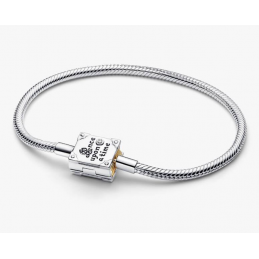 Bracelet pour charm argent livre blanche neige chevron