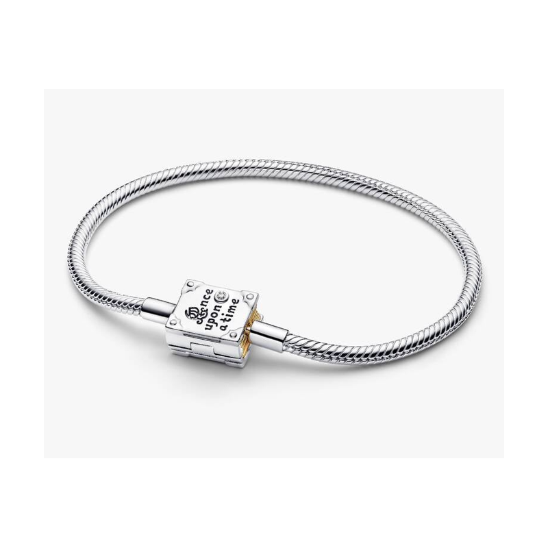 Bracelet pour charm argent livre blanche neige chevron