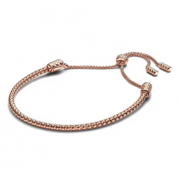 Bracelet clouté pour charm or rose ajustable boule strass