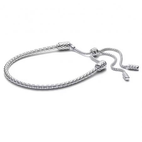 Bracelet clouté pour charm argent ajustable boule strass