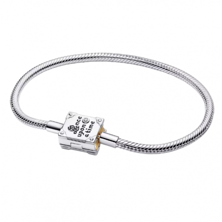 Bracelet pour charm argent livre blanche neige chevron