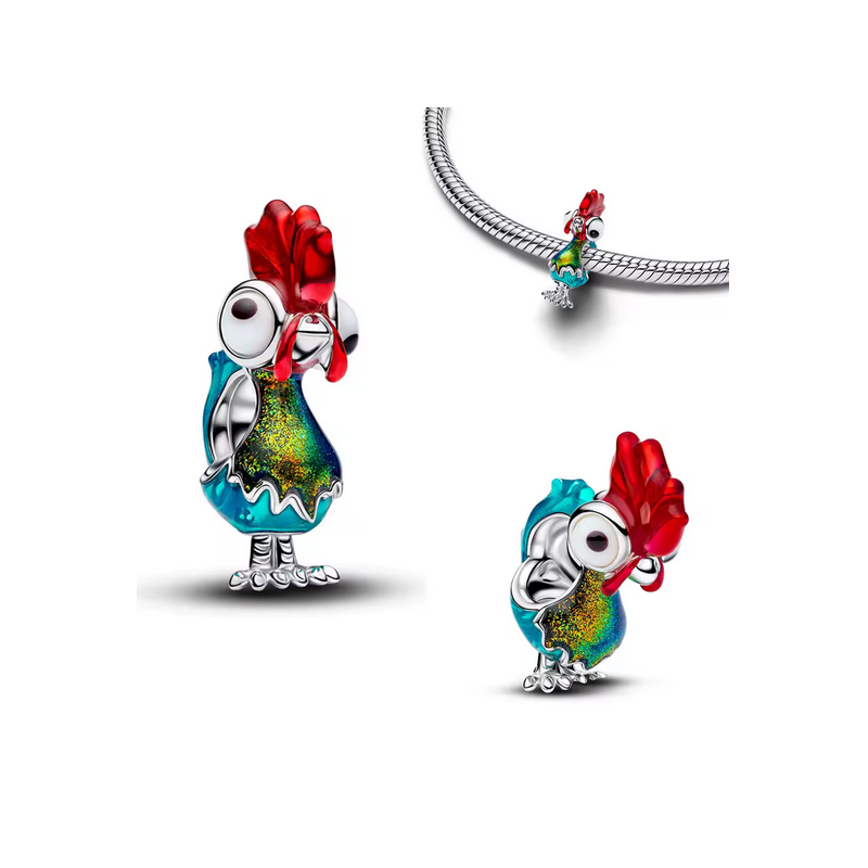 Charm coq Hei Hei vaïana disney argent pour bracelet