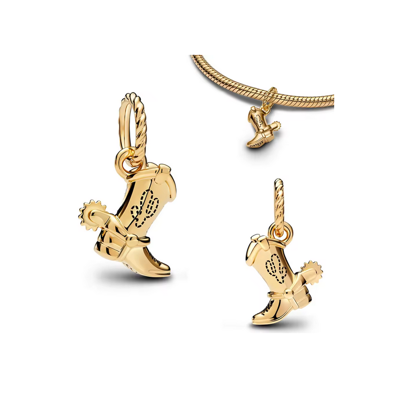 Charm botte cowboy toy story disney or pour bracelet