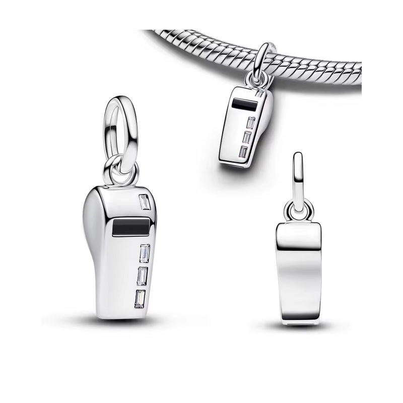 Charm sifflet foot coupe du monde argent pour bracelet