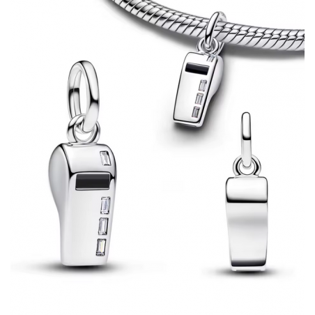 Charm sifflet foot coupe du monde argent pour bracelet