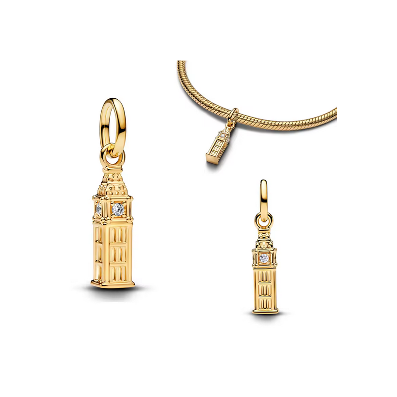 Charm monument bigben londres or pour bracelet