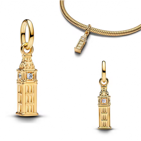 Charm monument bigben londres or pour bracelet