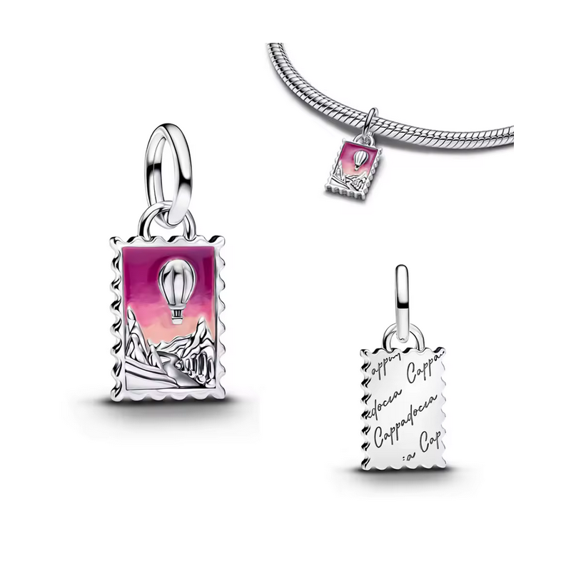 Charm montgolfière cappadoce turquie argent pour bracelet