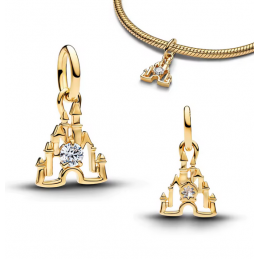 Charm chateau disney strass blanc doré pour bracelet