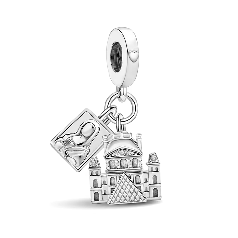Charm monument louvre paris france pour bracelet