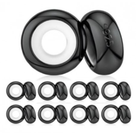 Lot de 10 bijoux Charms séparateur bloqueur noir pour bracelet