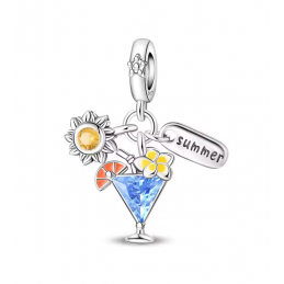 Charm vacances cocktail soleil pour bracelet