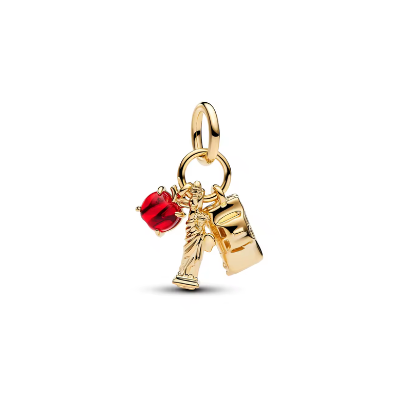 Charm ville new york taxi pomme statue de la liberté pour bracelet
