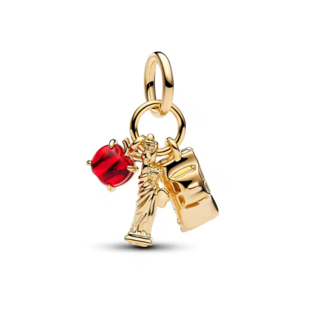 Charm ville new york taxi pomme statue de la liberté pour bracelet