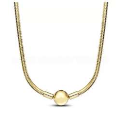 Collier pour charm boule lisse doré